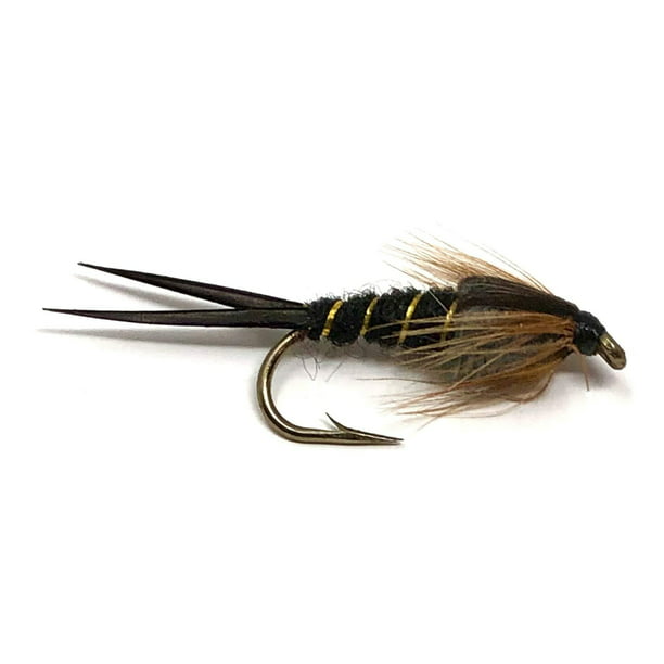 Size 10 Free Postage For Fly Fishing 16 Stonefly Flies 4 Colours Variety Pack